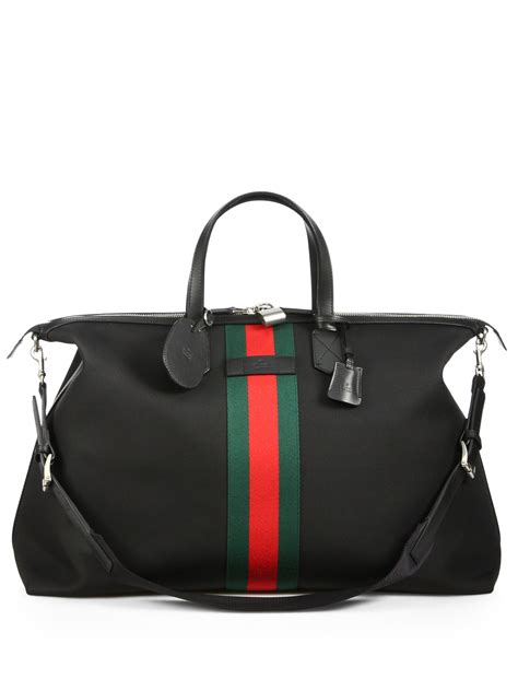 gucci canvas duffle bag for men|gucci duffle bag used.